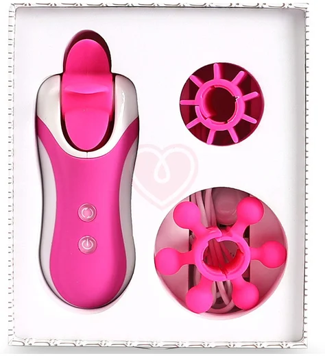 Стимулятор для клитора Clitella с насадками розовый фото 2