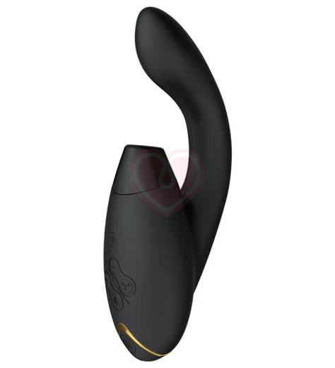 Вибратор с бесконтактной стимуляцией клитора Womanizer DUO 2 чёрный фото 1