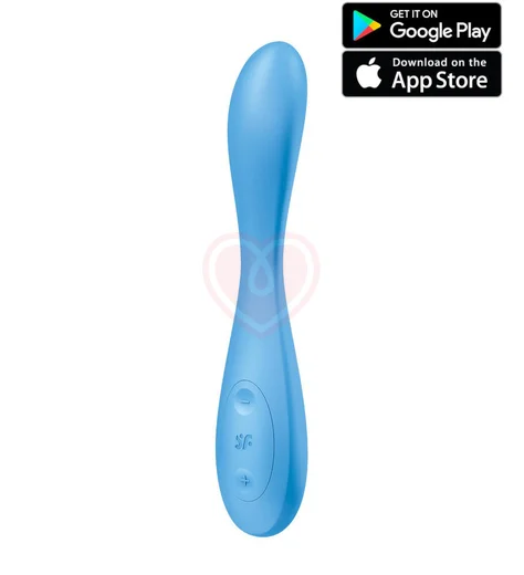 Гибкий вибратор Satisfyer G-Spot Flex 4+ с приложением голубой фото 1