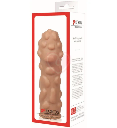 Стимулирующая насадка с крупными бугорками Kokos Extreme Sleeve ES011-M фото 3