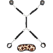 Набор для фиксации на кровати Lux Fetish Bed Spreader леопардовый