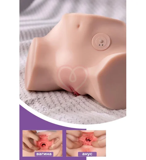 Мастурбатор вагина и анус с вибрацией Real Xise фото 1