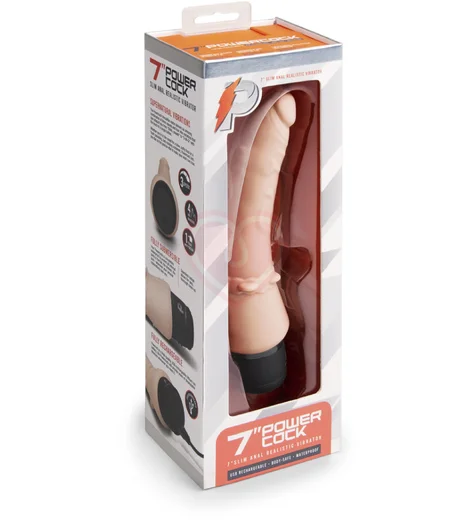 Анальный вибратор PowerCocks Slim Anal 12 см телесный фото 4