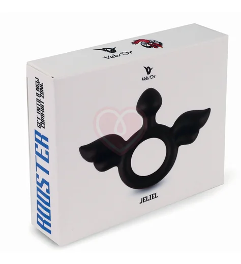 Эрекционное кольцо с крыльями Velv'Or Rooster Jeliel Angel черное фото 4