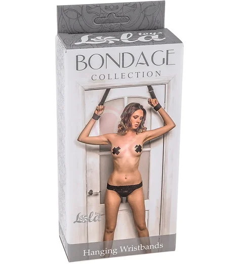 Подвесные наручники на дверь Bondage Collection Hanging Wristbands Plus Size черные фото 1