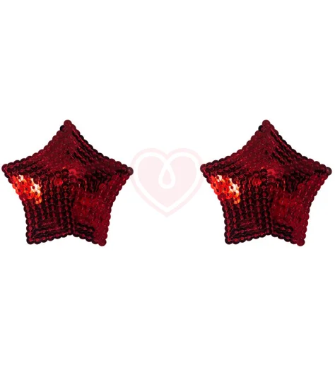 Пэстисы Burlesque Tempest звездочки из пайеток красные фото 1