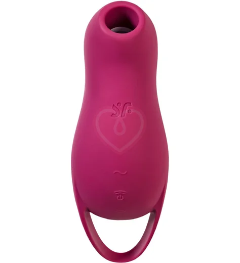 Вакуумый вибростимулятор клитора Satisfyer Pocket Pro 1 бордовый фото 1