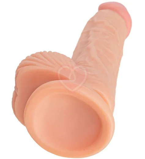 Реалистичный фаллоимитатор на присоске и с мошонкой RealStick Nude Baz телесный фото 10