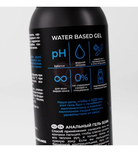 Анальный лубрикант на водной основе Sgan Yoni Gel Anal 100 мл фото 4