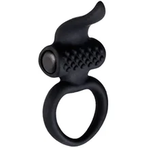 Эрекционное кольцо с вибрацией и клиторальной стимуляцией Adrien lastic Lingus чёрное