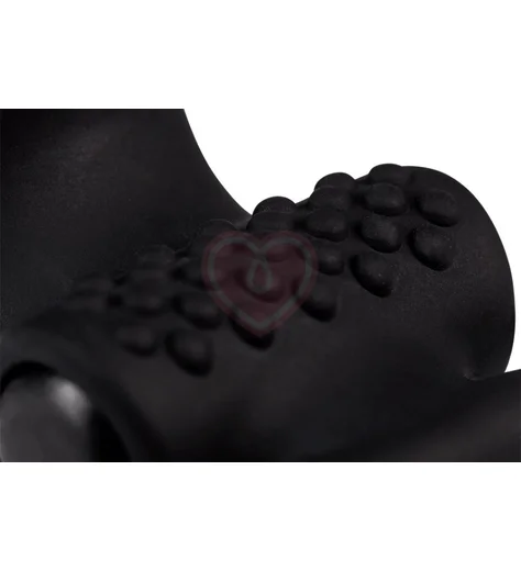 Эрекционное кольцо с вибрацией и клиторальной стимуляцией Adrien lastic Lingus чёрное фото 2