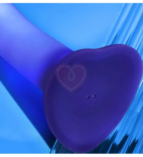 Фаллоимитатор с Led подсветкой Strap-On-Me Semi-Realistic Glow-Led M синий фото 4