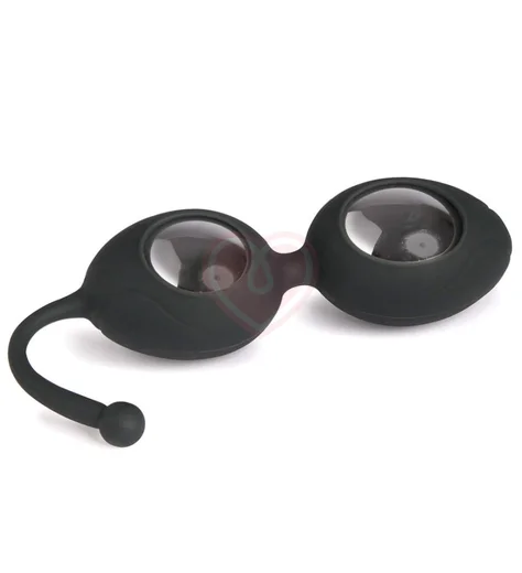 Вагинальные шарики '50 оттенков серого' Delicious Pleasure Silicone Ben Wa Balls чёрные фото 1