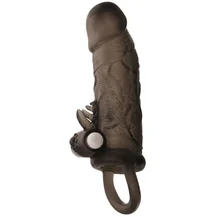 Вибронасадка на пенис с клиторальной стимуляцией ToyFa Xlover 14 см чёрная