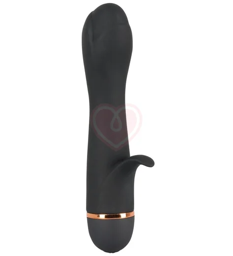 Вибратор с клиторальным лепестком Bendy Tulip чёрный фото 1