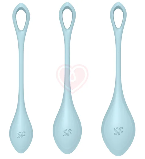 Набор из 3 вагинальных шариков Satisfyer Yoni Power 2 голубой фото 1