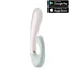 Вибратор Satisfyer Heat Wave с клиторальным стимулятором и нагревом бледно-зелёный фото 1