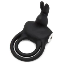 Двойное эрекционное виброкольцо Happy Rabbit Cock Ring чёрное