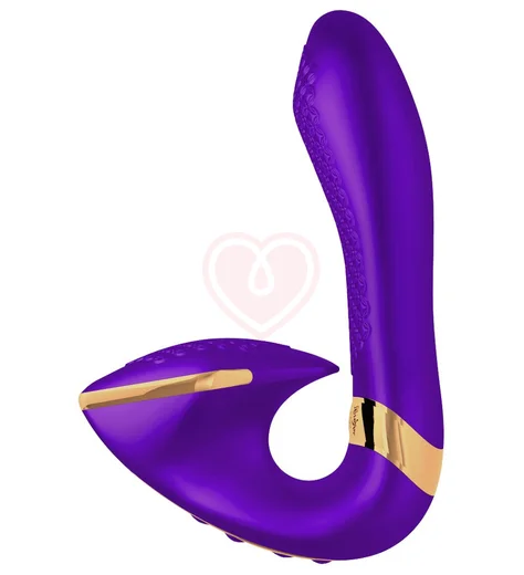 Вибратор с клиторальным кончиком Shunga SOYO фиолетовый фото 1