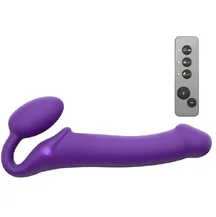 Безремневой страпон с вибрацией и пультом управления Strap-on-me XL фиолетовый