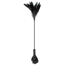 Щекоталка-стек Sweet Caress с чёрными перьями