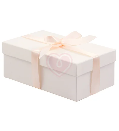 Подарочная коробка Милкшейк 23х15 см кремовая фото 1