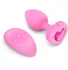 Анальная пробка с кристаллом сердцем и вибрацией b-Vibe Heart Shape Jewel Plug S/M розовая фото 1