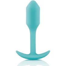 Утяжелённая анальная пробка для ношения b-Vibe Snug Plug 1 мини голубая