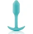 Утяжелённая анальная пробка для ношения b-Vibe Snug Plug 1 мини голубая фото 1