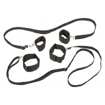 Бондажный набор на кровать Bed Restraint System Plus Size черный