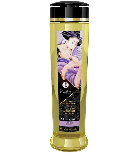 Массажное масло Shunga Sensation с ароматом лаванды 240 мл фото 1