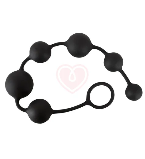 Анальные шарики Black Velvets Anal Beads чёрные фото 1