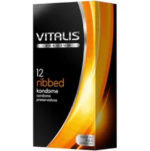Ребристые презервативы Vitalis Premium Ribbed 12 шт