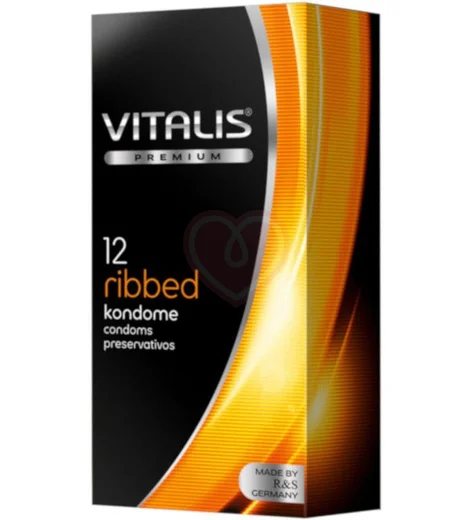 Ребристые презервативы Vitalis Premium Ribbed 12 шт фото 1