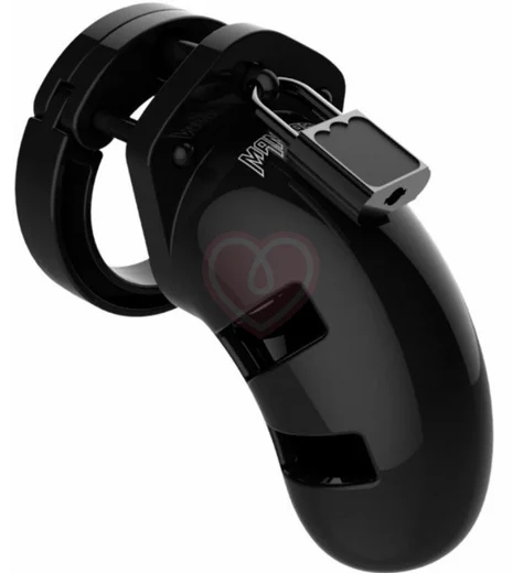 Мужской пояс верности Shots Man Cage Model 01 чёрный 9 см фото 1