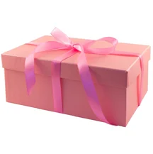 Подарочная коробка 23х15 см розовая