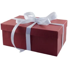 Подарочная коробка 21х14 см бордовая