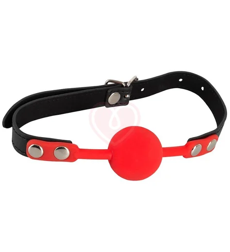 Кляп с шариком Bad Kitty красный фото 1