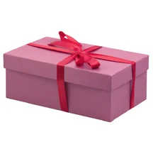 Подарочная коробка Мальва 23х15 см дымчато-розовая