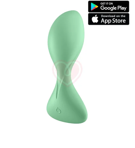 Анальная вибропробка Satisfyer Trendsetter с приложением зеленая фото 1