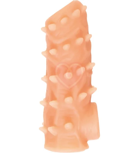 Насадка с открытой головкой и пупырышками Kokos Nude Sleeve NS006-M фото 1