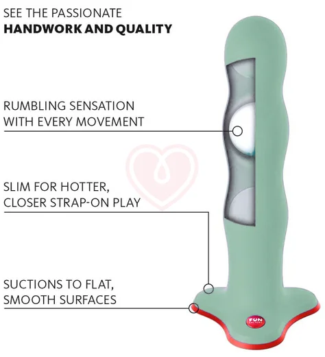 Фаллоимитатор с шариками Fun Factory Bouncer мятный фото 4