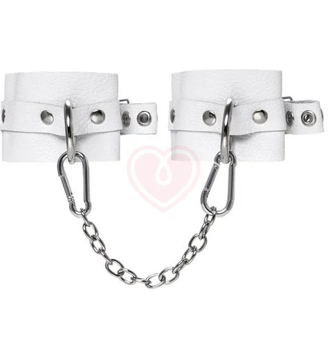 Оковы на ноги с люверсами Pecado BDSM белые фото 1