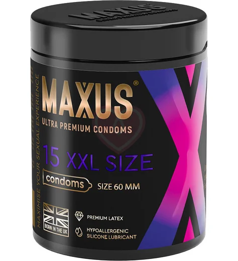 Набор увеличенных презервативов Maxus XXL 15 шт фото 1