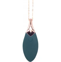 Клиторальный вибратор-кулон Liberty Leaf зелёный