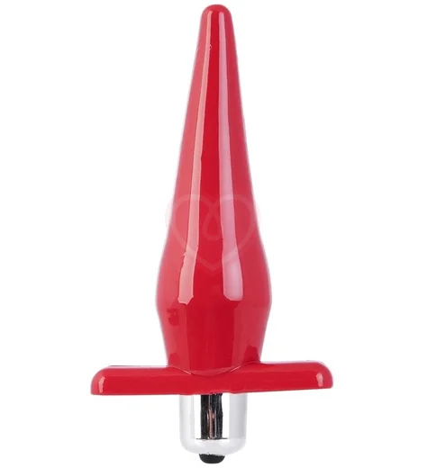 Анальная вибропробка Toyfa Vibrating Plug красная фото 1