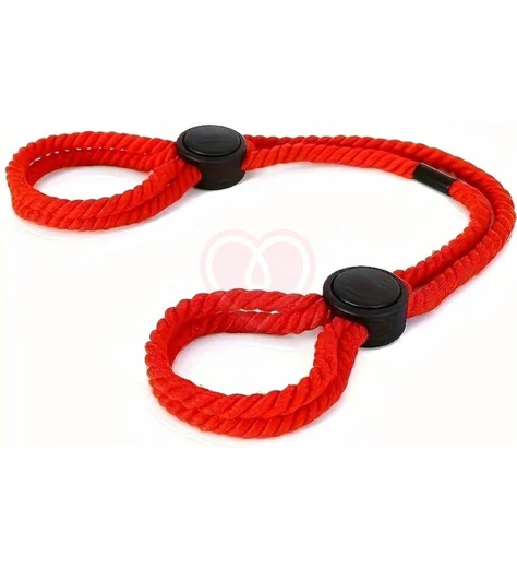 Верёвочные наручники Handcuffs Rope красные фото 1