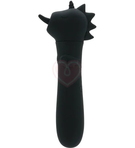 Вибропуля Unihorn Usb Wild Spirit со стимуляцией язычком чёрная фото 1