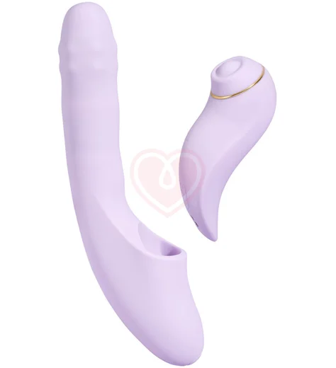 Вибратор со стимулятором клитора Svakom DuoGlow с приложением лиловый фото 1