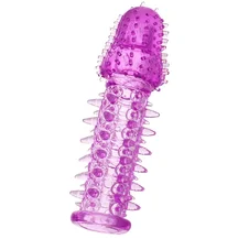 Насадка Toyfa гелевая с рядами усиков фиолетовая